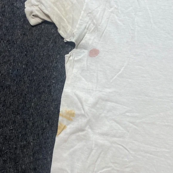 Vintage Distressed White Mens M Thrashed Grunge Single Stitch T-Shirt Emerson - Picture 3 of 9